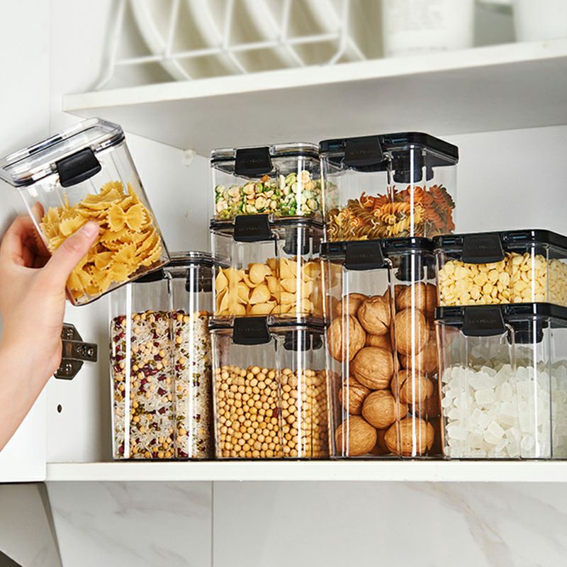 Airtight Dry Food Container Jar Canister Transparent Pet Plastic Food Storage Shopee Philippines