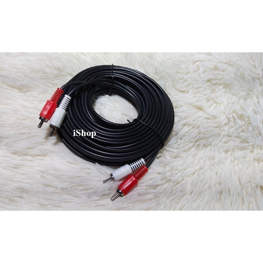 RCA Jack 2x2 Male to Male Cord Stereo Audio Cable Twin Phono RCA Plugs