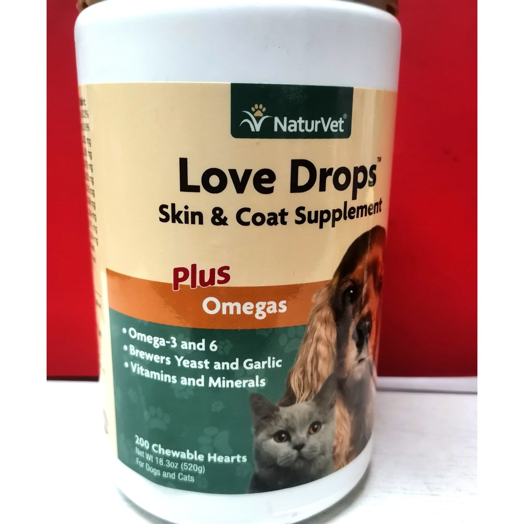 Love Drops Skin & Coat Supplement Plus Omegas for Dogs and Cats