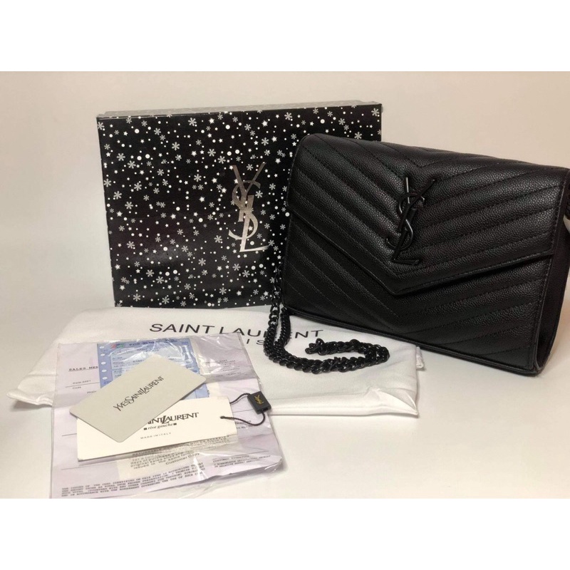 YSL Wallet on Chain (Black Hardware) Shopee Philippines