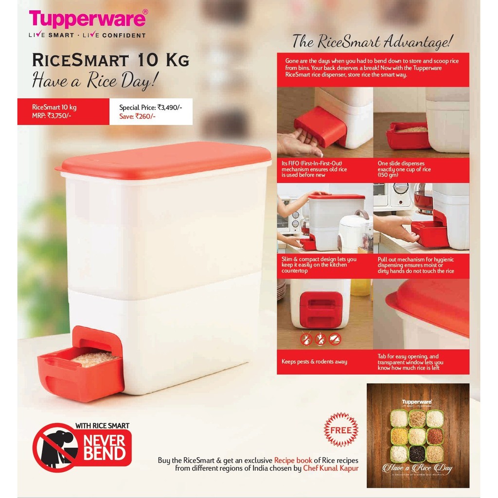 Rice smart 10k Tupperware Rice Dispenser Shopee Philippines
