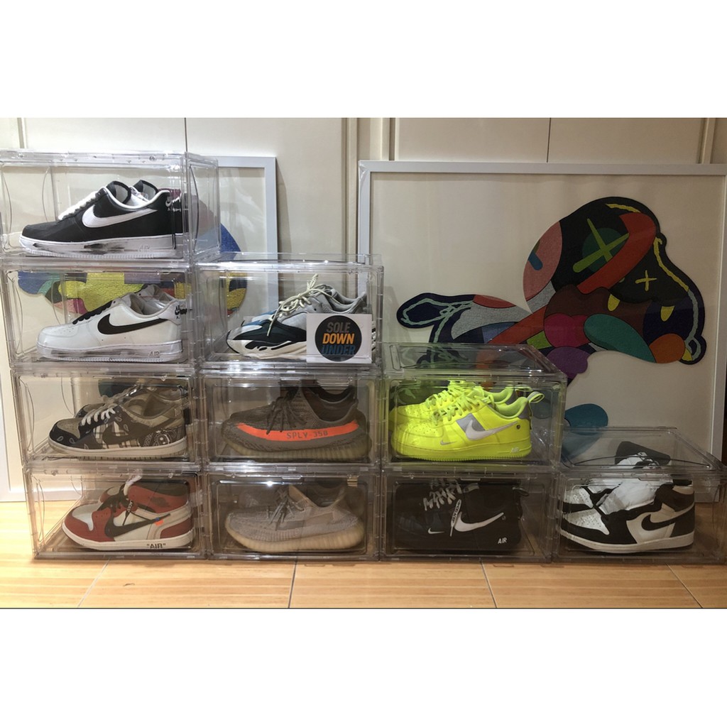 Acrylic Shoe Box shoe storage (side door) Clear shoe box
