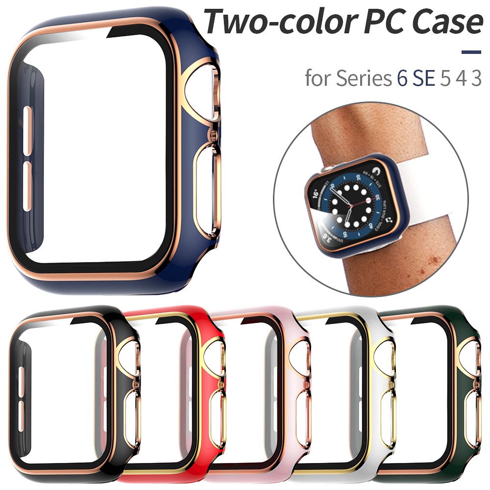 Two Color PC Plating Protective Cover for Apple Watch Case for IWatch