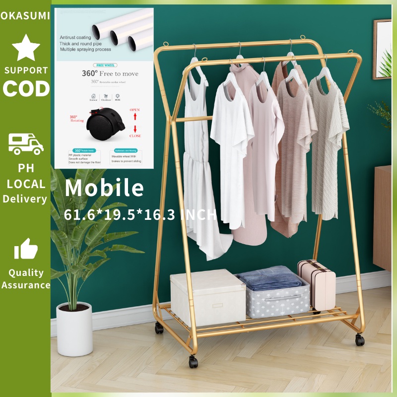 Big Hanging Rack for ClothesDouble Pole Clothes Rack Drying Rack