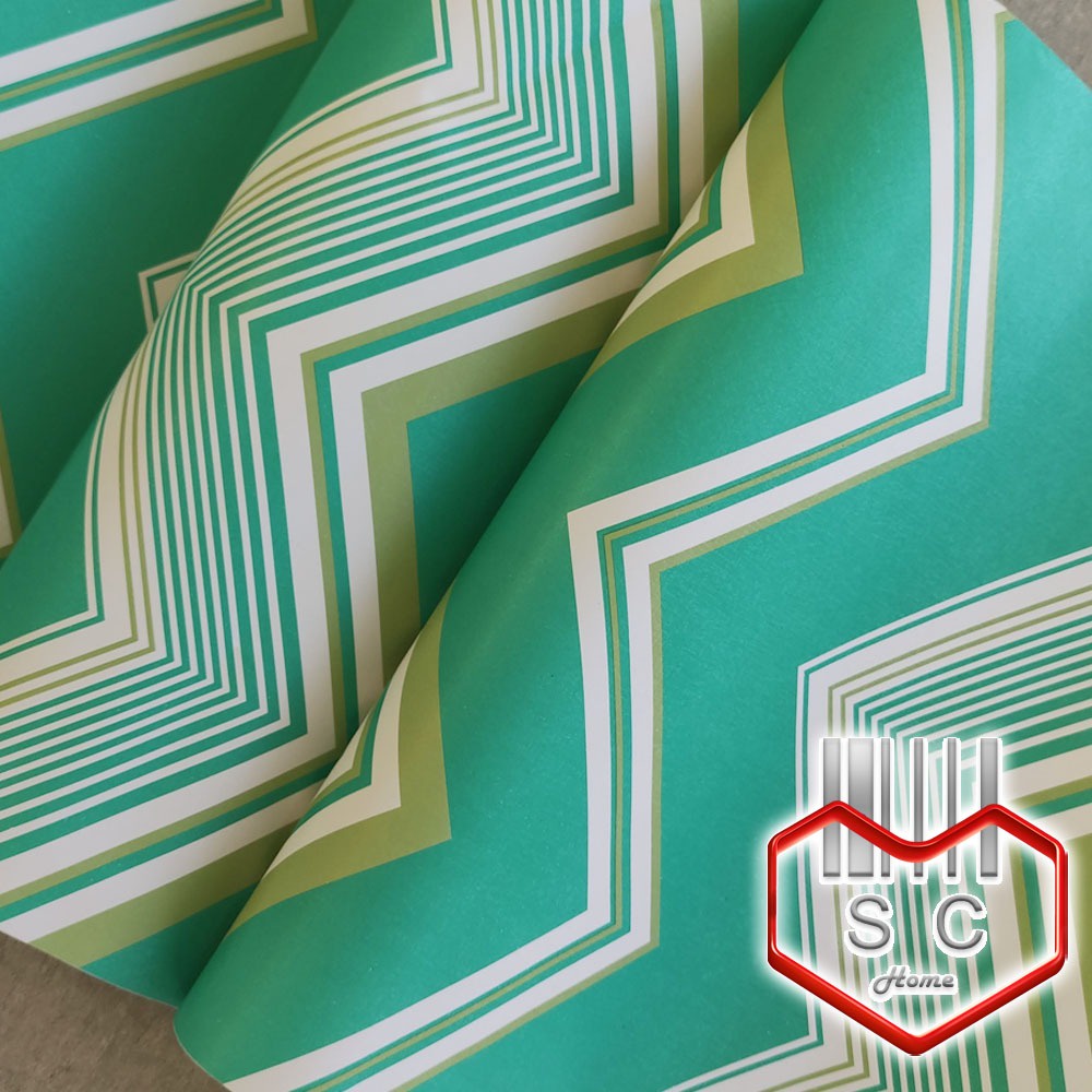 SC SC Wallpaper Green Diagonal 45cmX10m approx Self Adhesive 3D
