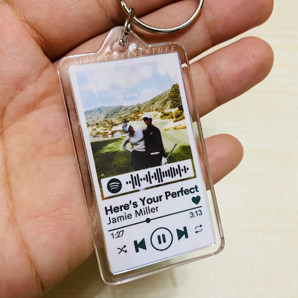 Personalize Spotify Keychain with Working Spotify Code Back to Back Design Shopee Philippines