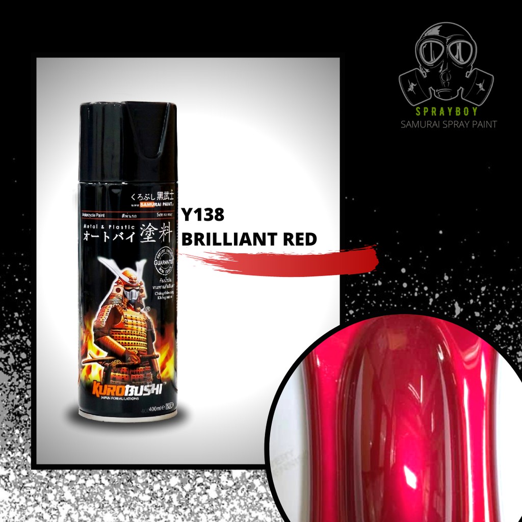 Y138* BRILLIANT RED SAMURAI SPRAY PAINT 400ML Shopee Philippines