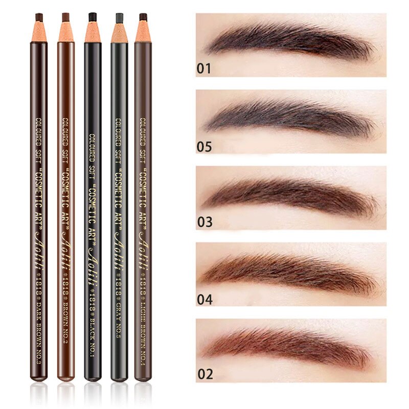 1818 Waterproof Bracing Wire Eyebrow Pencil,5 colors Available Eyebrow
