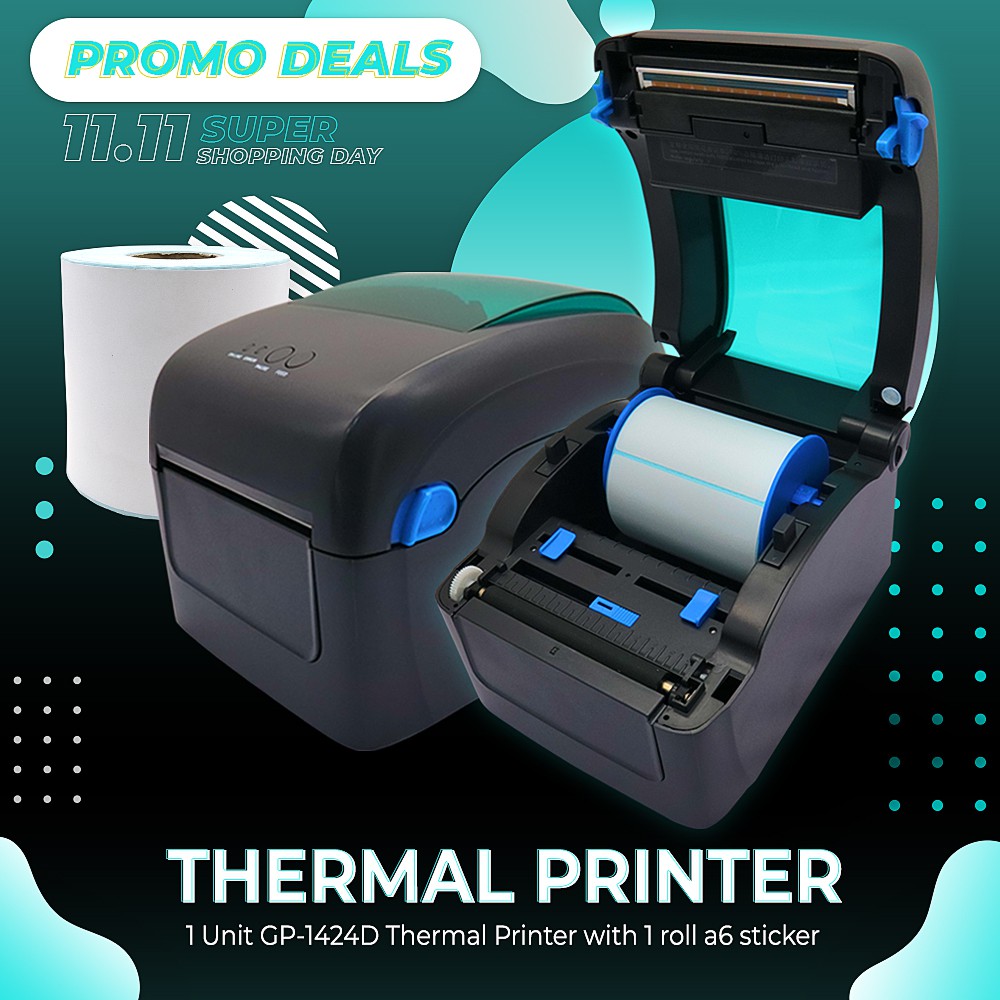 PROMO!!! THERMAL PRINTER + FREE 100*150MM THERMAL STICKER