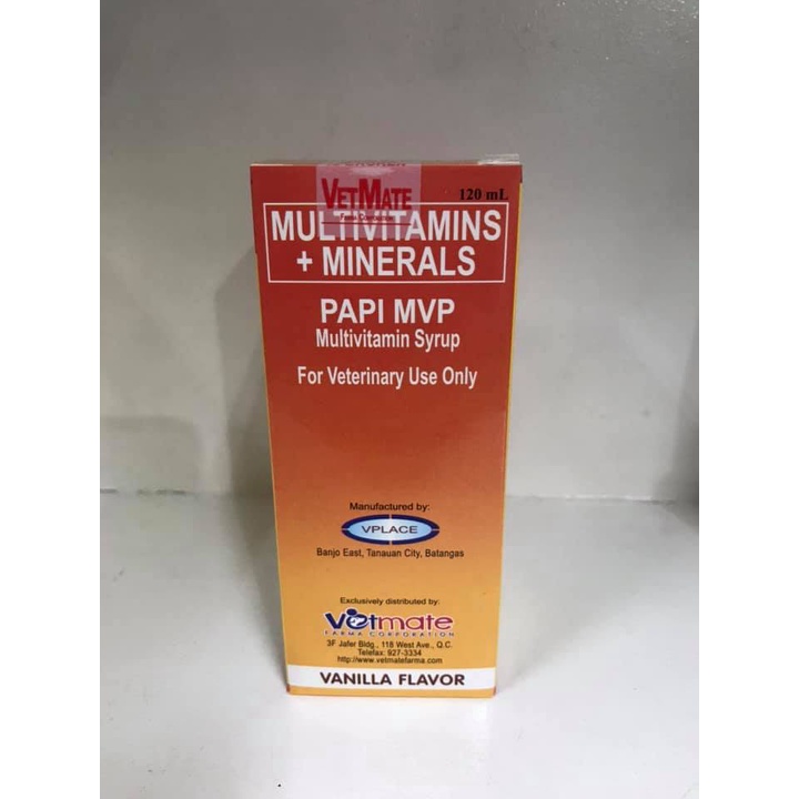 Papi MVP MultiVitamins + Minerals Syrup 120ml (Vanilla) Shopee