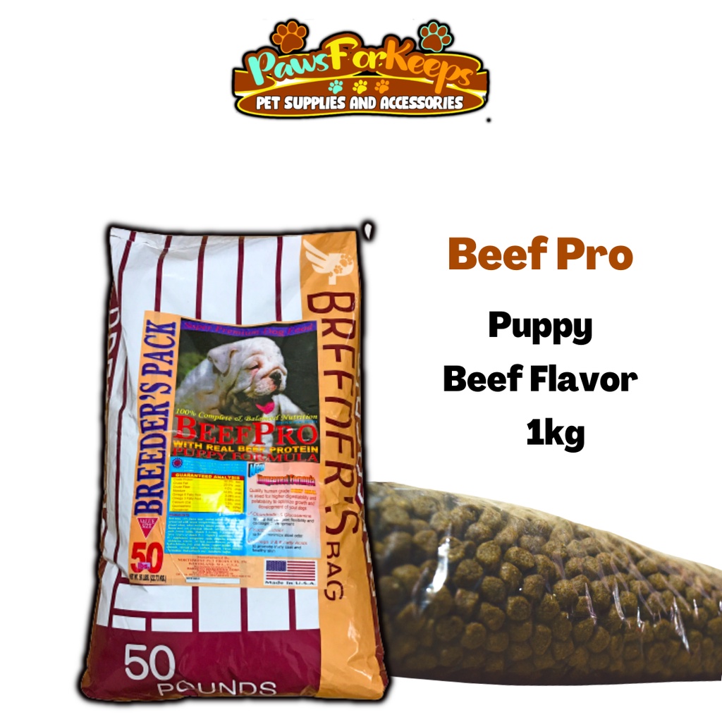 Beef Pro Puppy 100 Pure Beef 1 Kilo Repacked Shopee Philippines