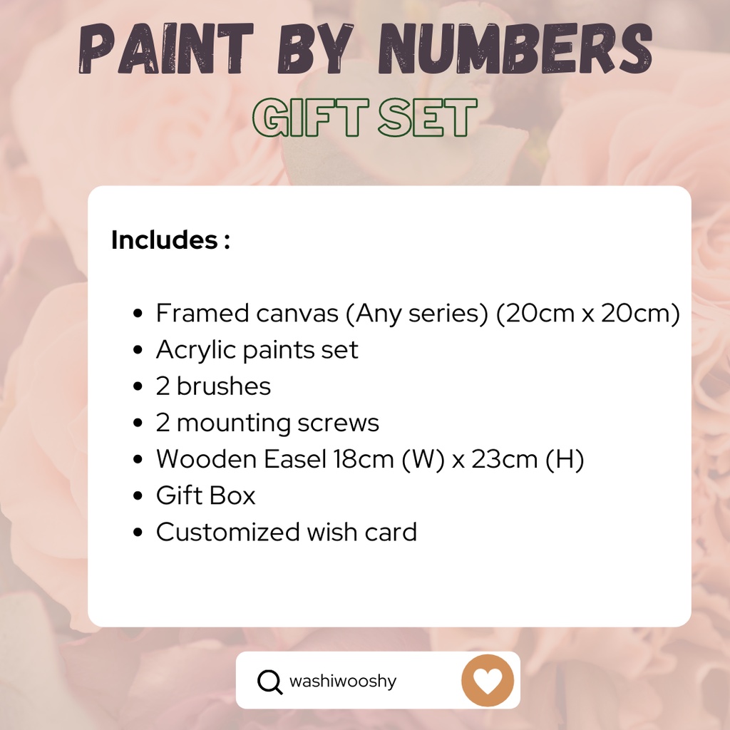 Washiwooshy Paint by Numbers Set Shopee Philippines