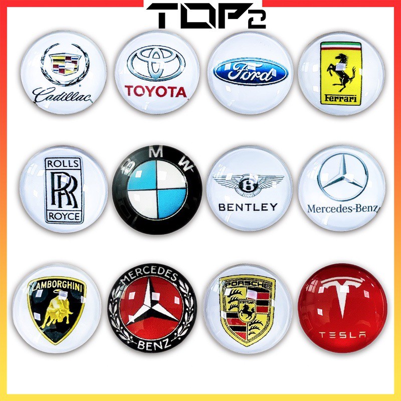 [TOP2] Cars Brand Jibbitz BMW Tesla Ferrari Toyota Pin for Clogs and