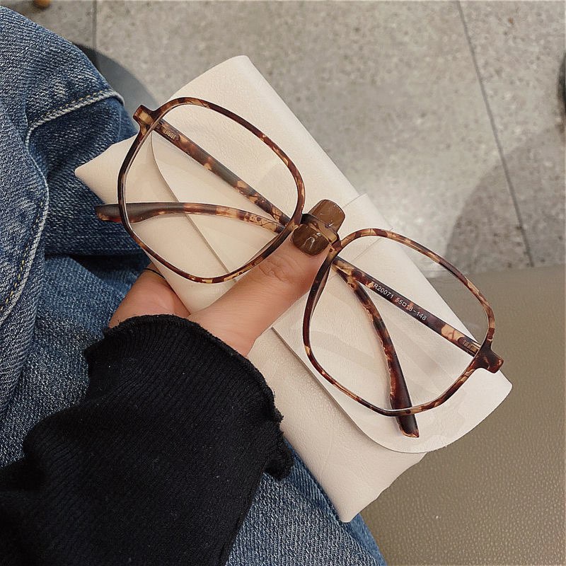 Optical Glasses Frames Retro Square AntiBlue Eyeglasses for Women with