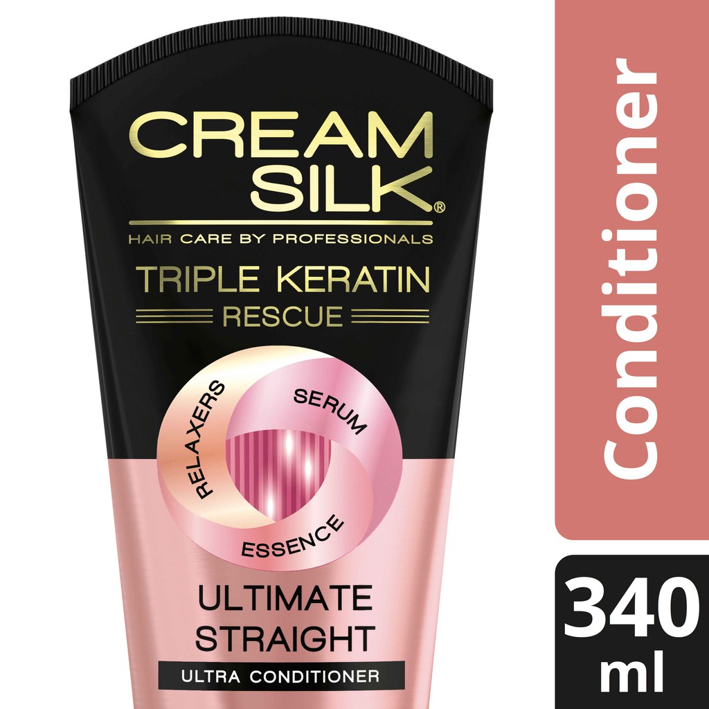 Cream Silk Hair Conditioner Triple Keratin Rescue Pink Ultimate