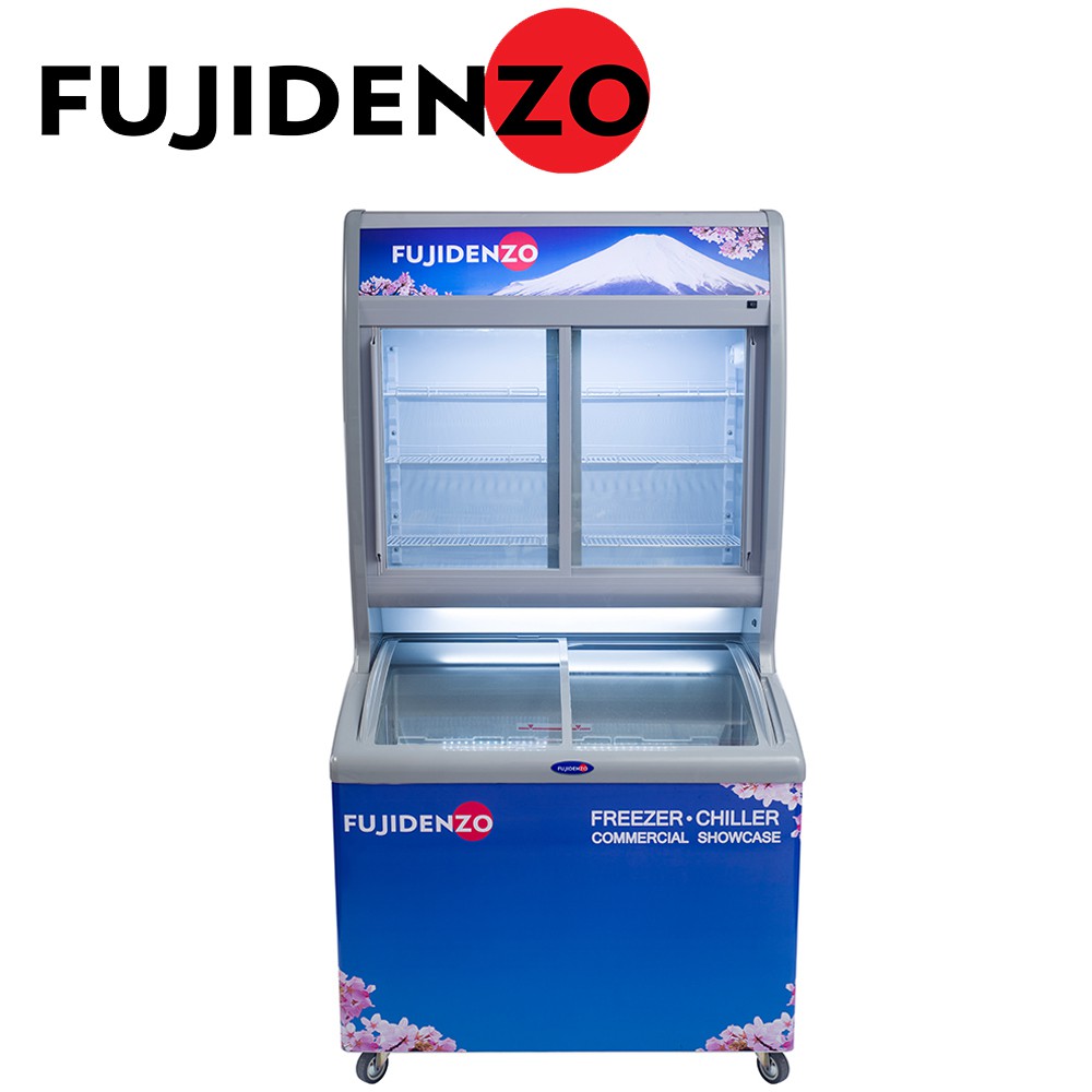 Fujidenzo 15 cu. ft. Stacked Showcase Freezer & Chiller SUC150ADF