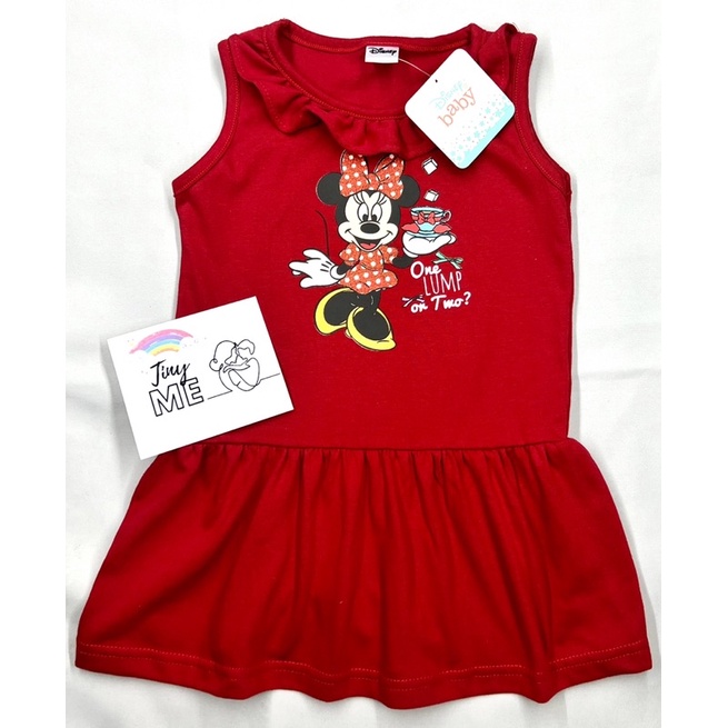 DISNEY BABY minie mouse red dress 12T ( mall quality, nice print
