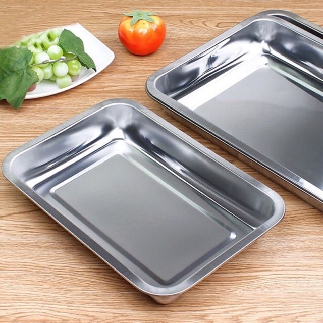 Stainless Steel Plate Food Warmer/Tray /Plate 36*27*4.8 cm Shopee