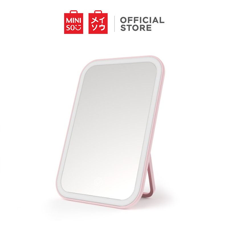 Miniso Square Led Table Mirror (Pink) Shopee Philippines