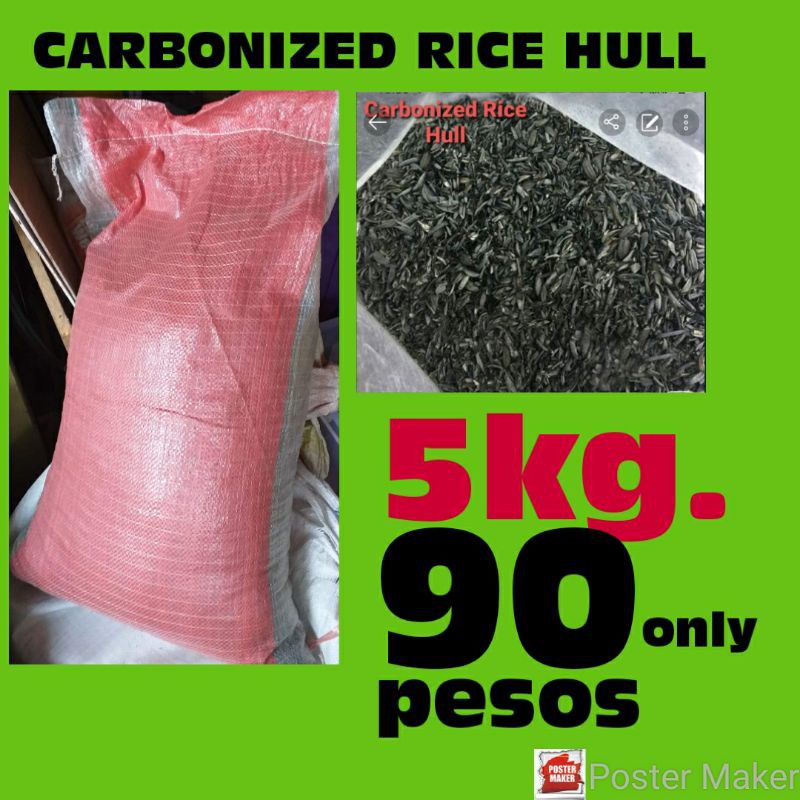 CARBONIZED RICE HULL 5kg Shopee Philippines