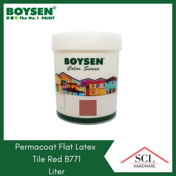 BOYSEN Permacoat Flat Latex Tile Red B771 1 Liter Shopee Philippines