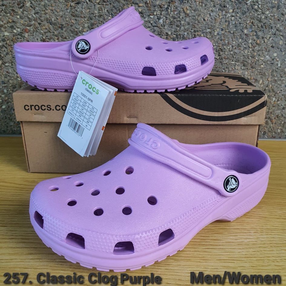 ONHAND Crocs 257. Classic Clog Purple Authentic Made in Vietnam The