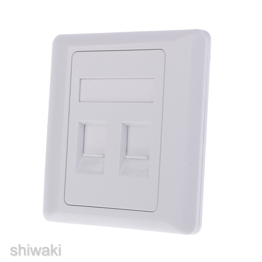 【In Stock】 CAT6 Data Wall Outlet Face Plate Dual Port RJ45 Ethernet