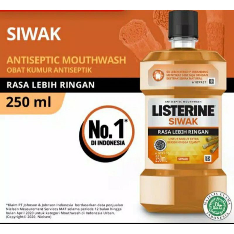 Listerine Siwak 250 Ml Antiseptic Mouthwash Gargle Medicine Shopee Philippines