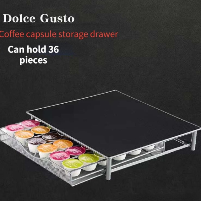 Nescafe Dolce Gusto coffee capsule rack drawer nespresso rotating