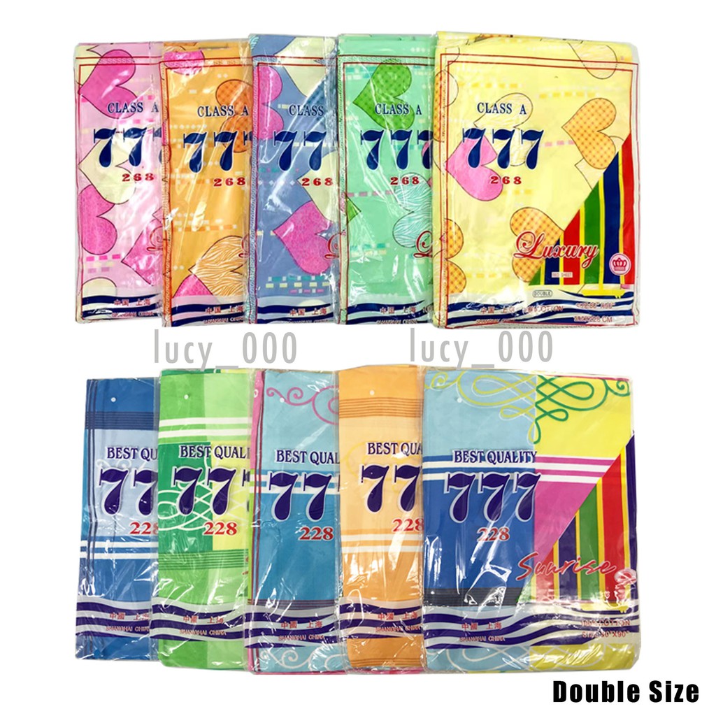 777 Blanket/Kumot Bedsheet Cotton [Single/Double] Shopee Philippines