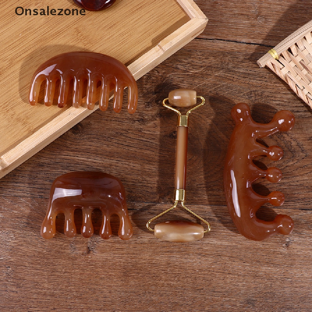 ONPH Natural Ox Horn Gua Sha Tools Scraping Point Full Body Massage