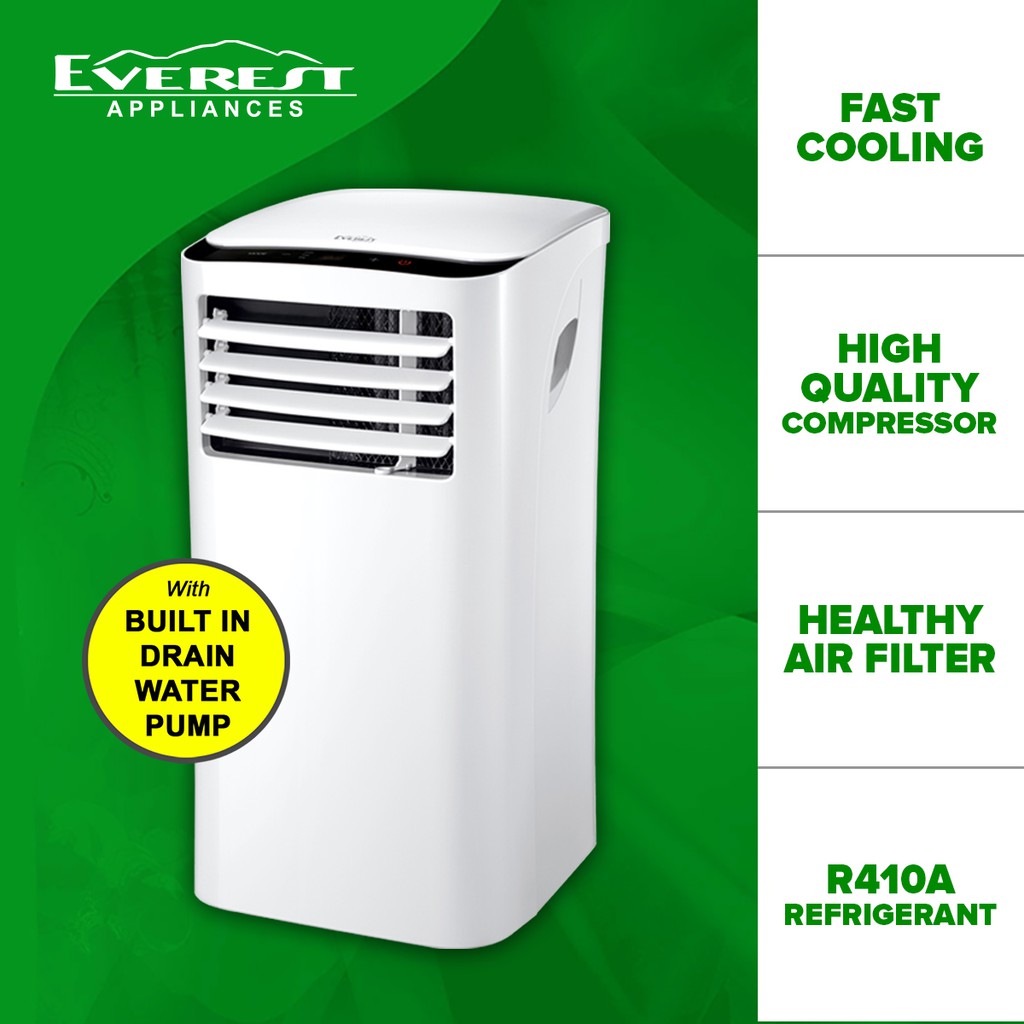 EVEREST 1.0 HP PORTABLE AIRCON WITH REMOTE CONTROL ET10PO Shopee