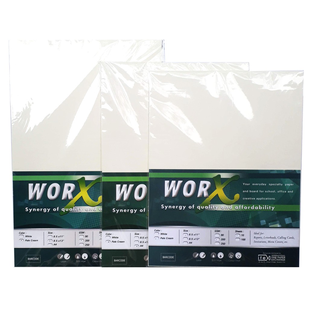 WORX BOARD PAPER 200 GSM VELLUM Shopee Philippines