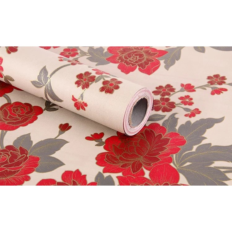 5039 Red Flower SelfAdhesive Wallpaper Shopee Philippines