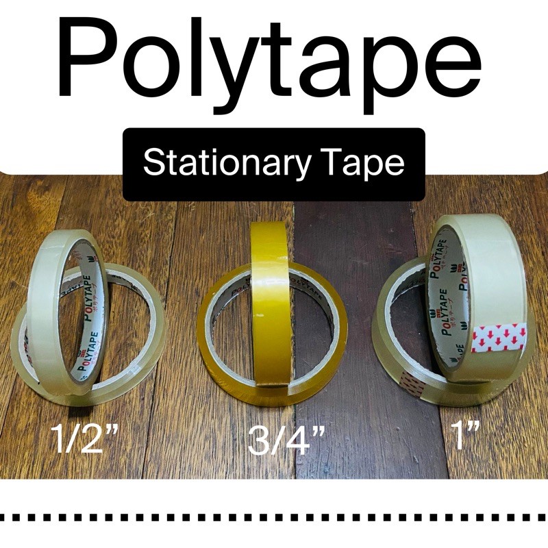 POLYTAPE stationary tape / scotch tape in 1/2 , 3/4 and 1 inch Shopee