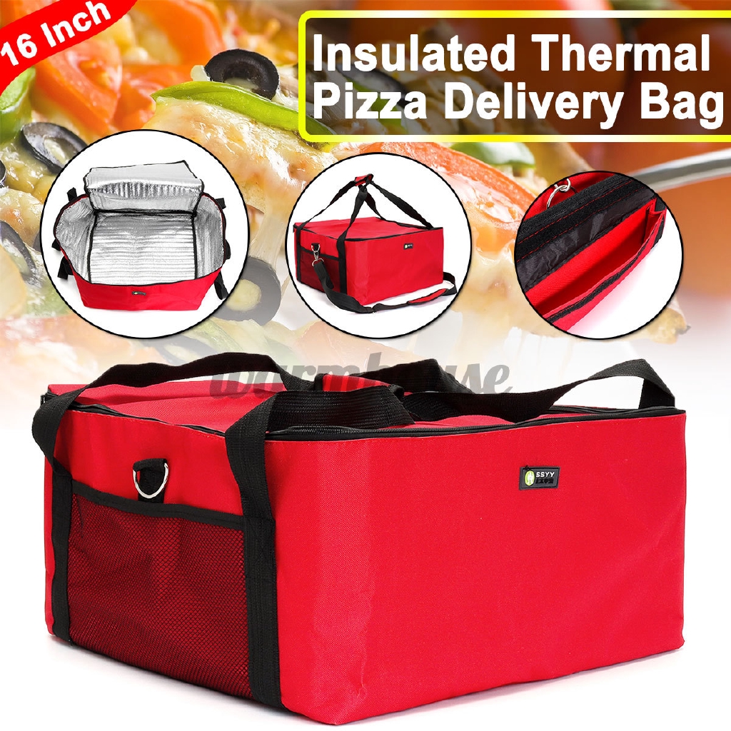 16inch Pizza Food Delivery Bag Insulated Thermal 42*42*23cm Shopee