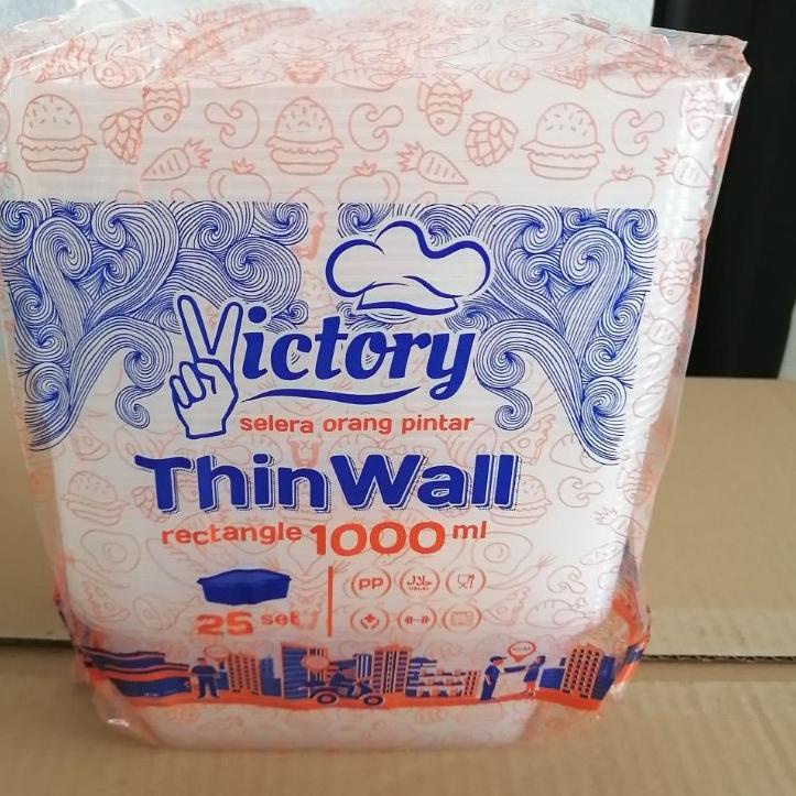 Update Thinwall Victory 1000ml Rectangle / Victory Plastic Lunch Box