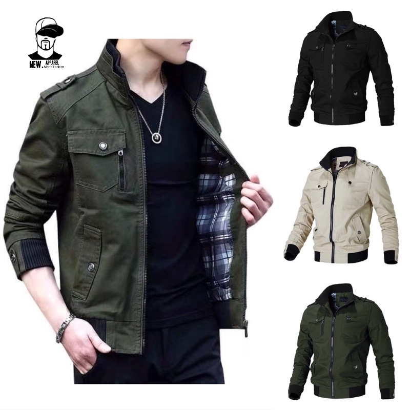 NP Men's Jacket Cargo Jackets Fashion Causal Denim Jacket Outerwear