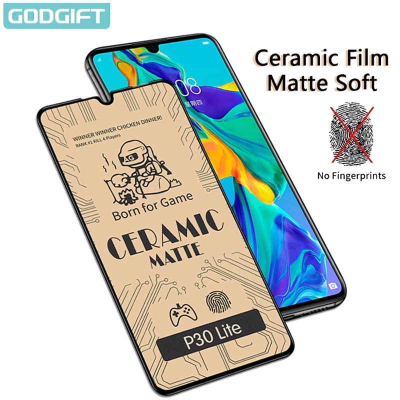 GODGIFT Matte Ceramic Screen Protector Tempered Glass Full Cover Soft