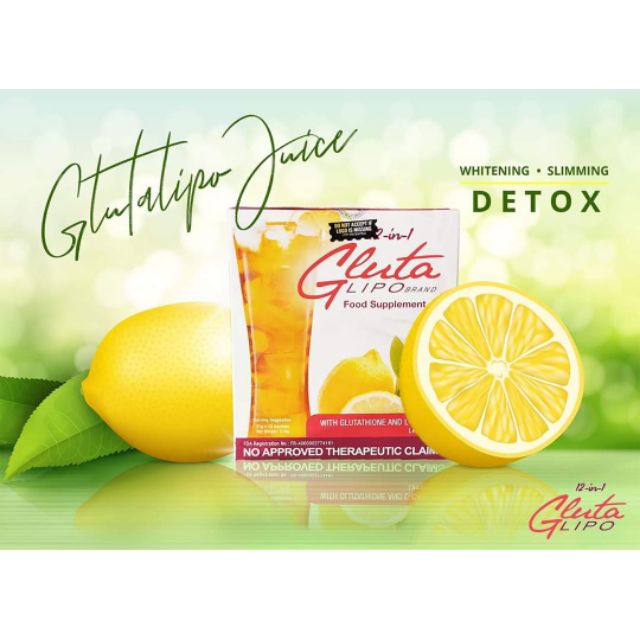 12 in 1 Gluta Lipo Juice Lemon Flavor Shopee Philippines