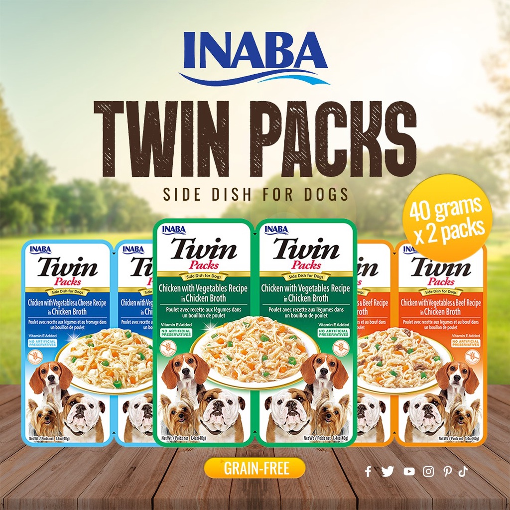 INABA TWIN PACKS SIDE DISH FOR DOGS (DOG TREAT/DOG FOOD) Shopee