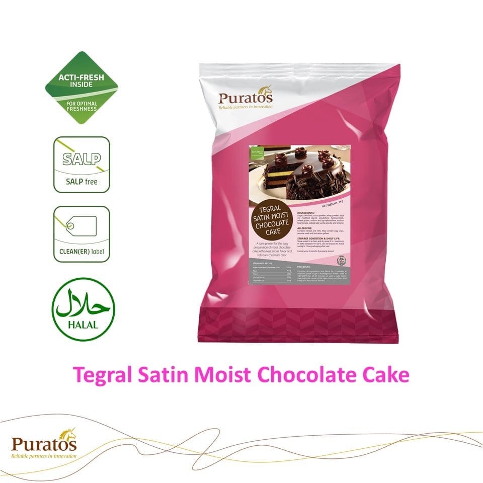 Puratos Tegral Satin Moist Chocolate Cake Mix (Puratos) 1Kg. Shopee