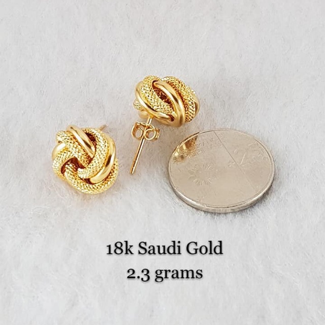 18k saudi Gold earrings munimoro.gob.pe