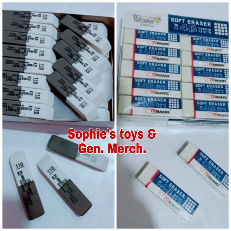 Eraser rabbit rubber type/tebang eraser soft type (5 PC's in one pack