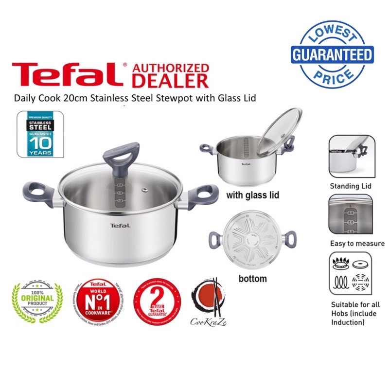 TEFAL DAILY COOK STAINLESS STOCKPOT 24cm Shopee Philippines