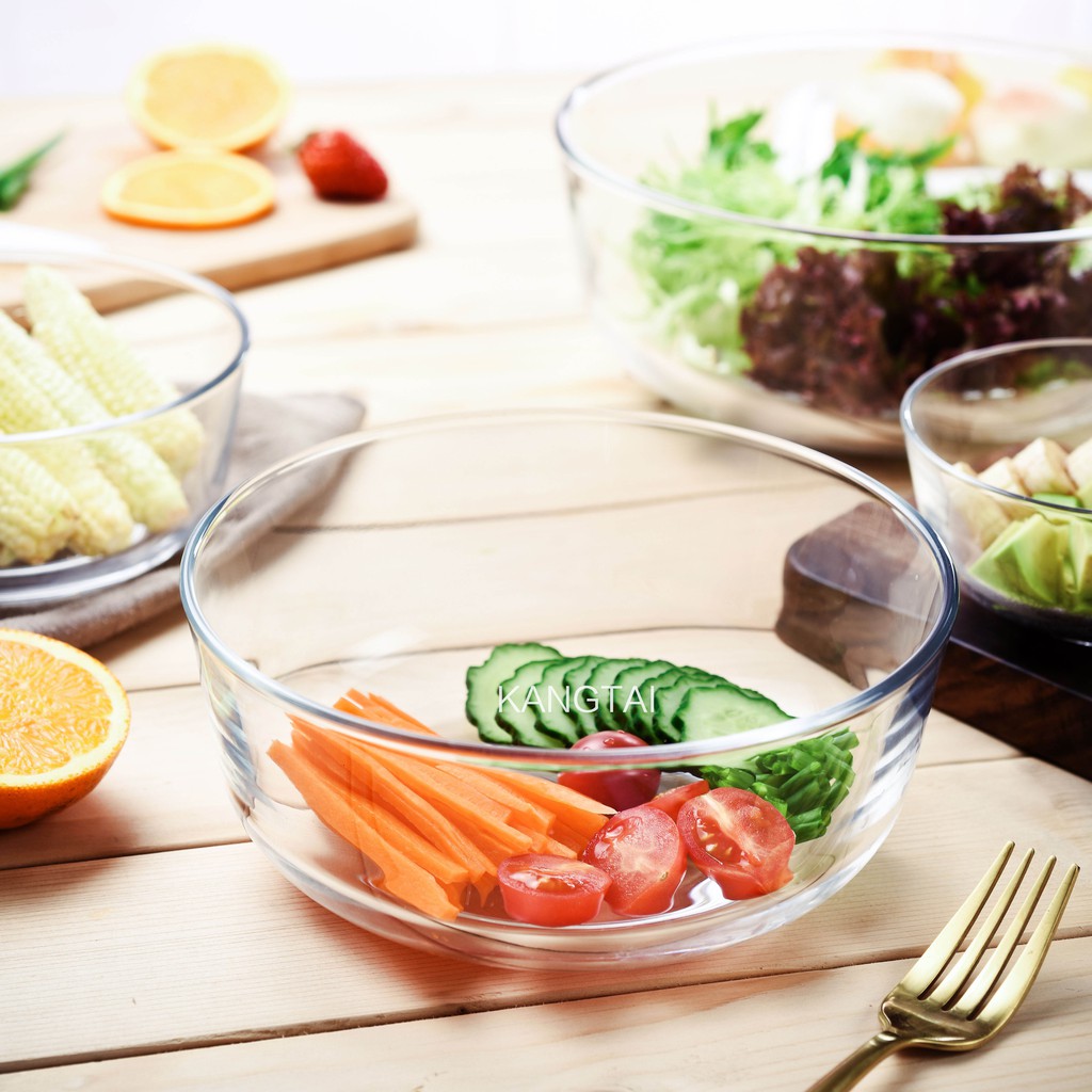 BLinkMax ️Salad bowl Vegetable and fruit soup transparent glass bowl