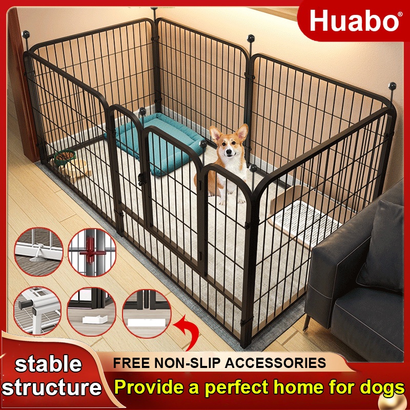 PawGiant Dog Playpen, Heavy Duty Metal Dog Exercise Playpen Fence For