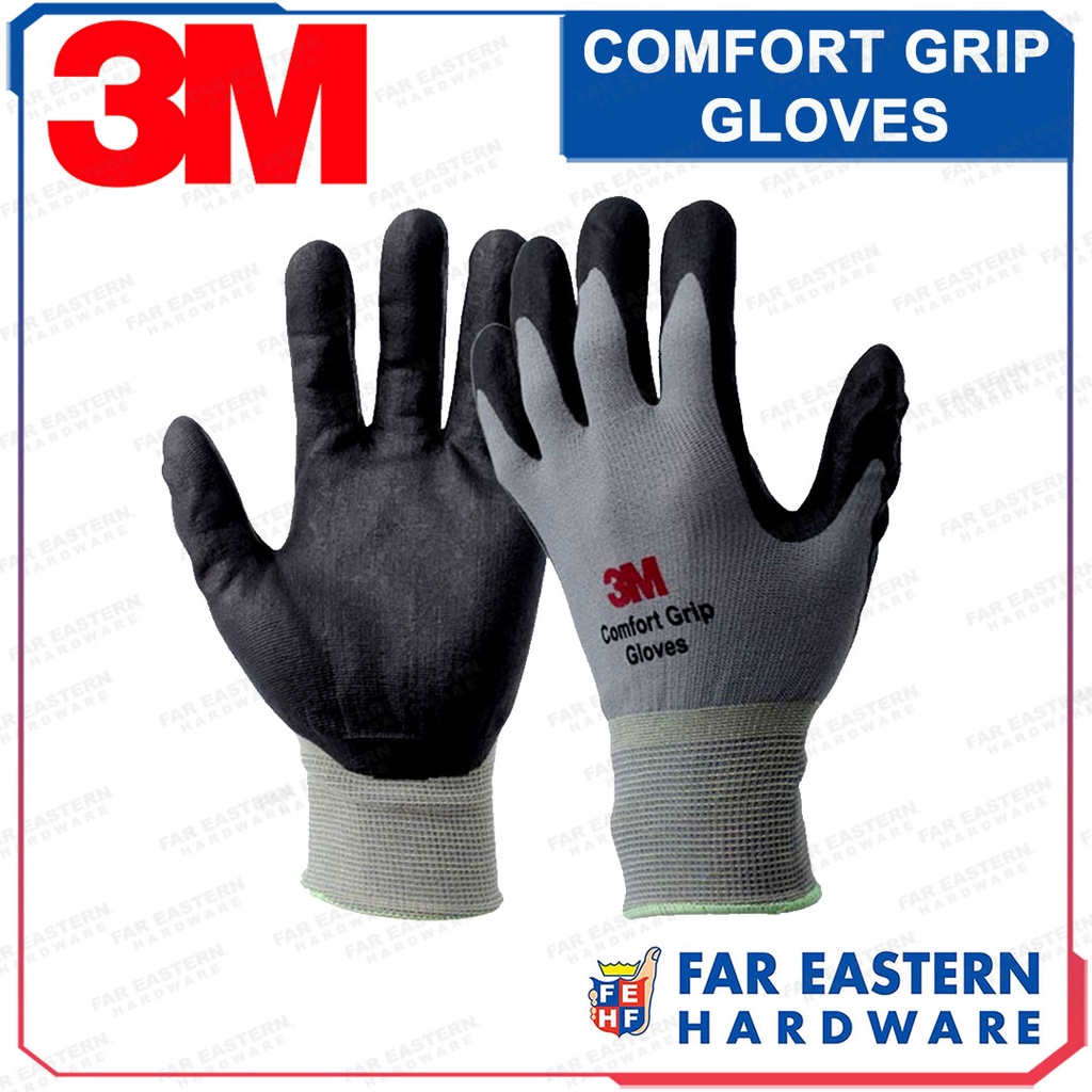 3M Comfort Grip Hand Gloves Nitrile Foam Coated Shopee Philippines