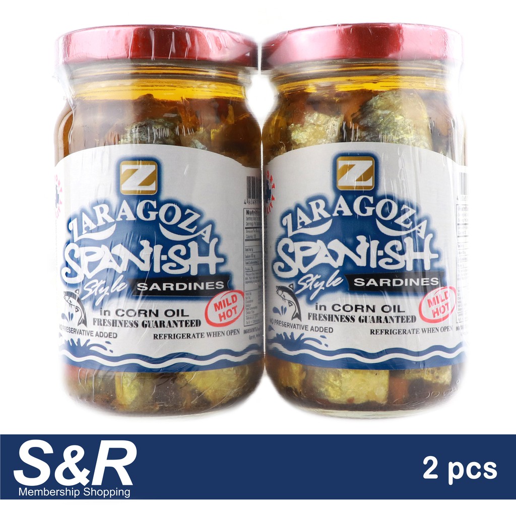 Zaragoza Spanish Style Sardines in Corn Oil 2 x 220g Shopee Philippines