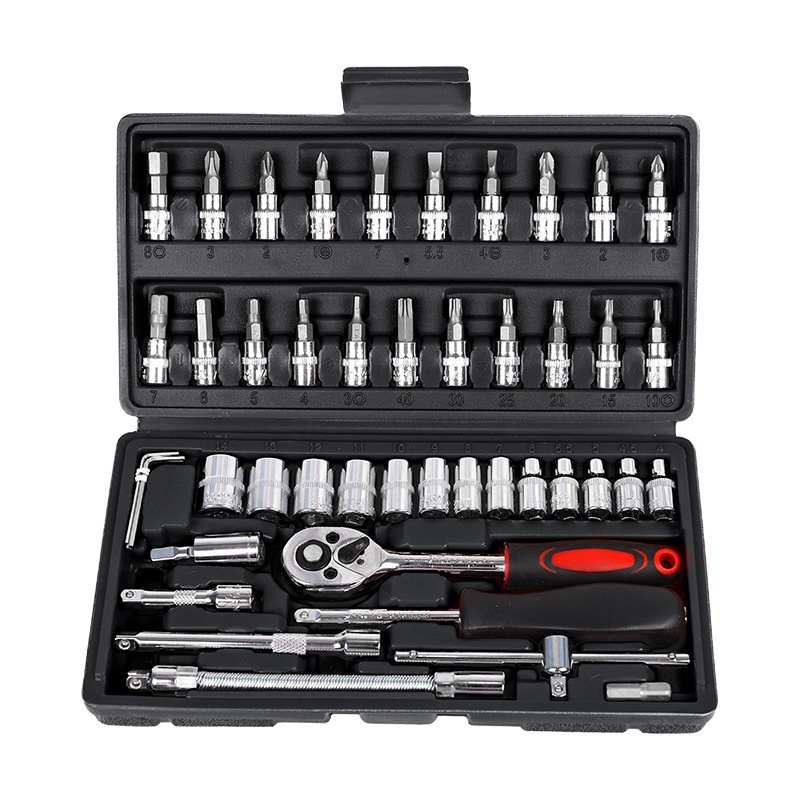 46pcs Tool Box Car Motorcycle Repair Set Hand Tools Home Service motor DIY Kit Shopee Philippines